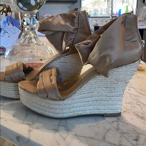 J Lo high wedge sandals.